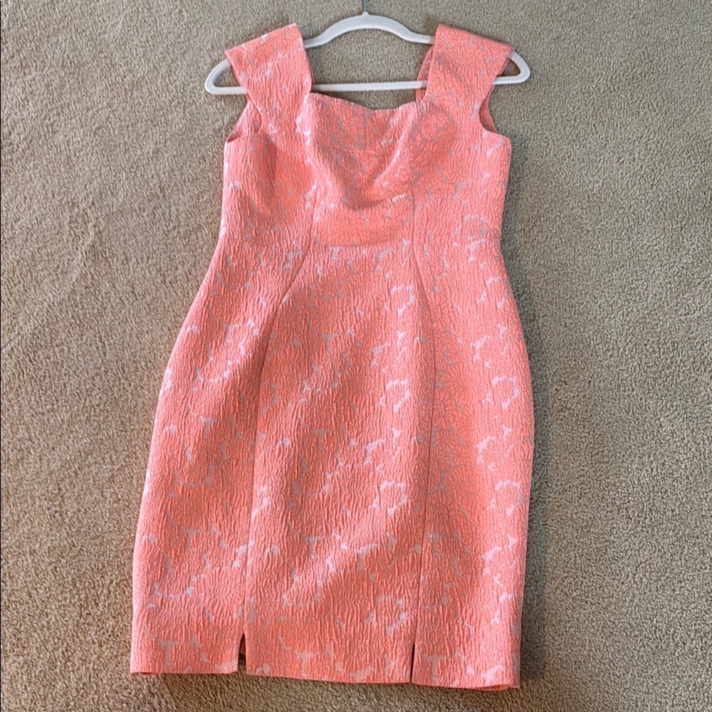 Elegant Yoana Baraschi Blue- Coral sheath Dress